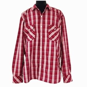Lucky Brand Plaid Button-down Western Rodeo Shirt (XL)